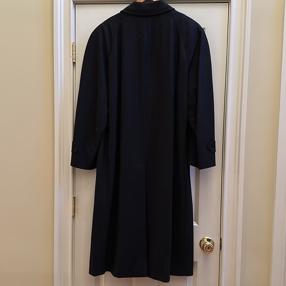 Canali Navy Blue Full Length Cashmere Wool Blend Overcoat Coat Sz50 US40R - Picture 9 of 16